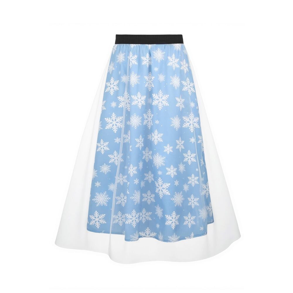 1389 Christmas Tulle Skirt Santa Claus Tulle Skirt Elastic Waist Double